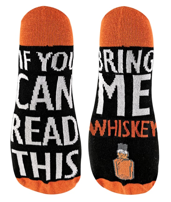 Wenn du diese Socken lesen kannst, bring mir Whiskey-Socken - Image 1
