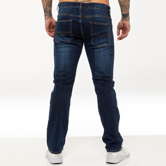 Kruze Herren Straight Leg Stretch Jeans - Image 4