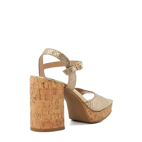 Dune Ladies Jacuzzi - Cork Heeled Platform Sandals - Image 4