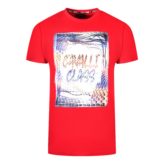 Cavalli Class Box-Logo Rot T-Shirt - Image 1