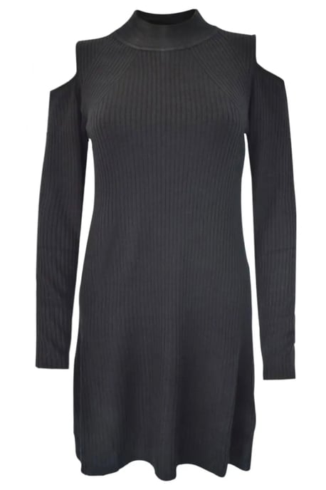 Black Cold Shoulder Knit Top