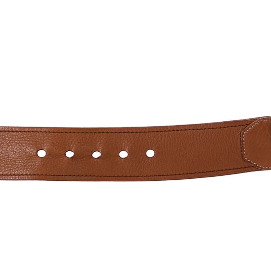 Prada Geprägter Gürtel aus braunem Leder - Image 5