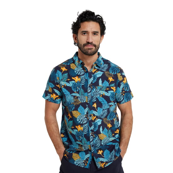 Mountain Warehouse Herren Tropical Kurzarm-Shirt (blau) - Image 1