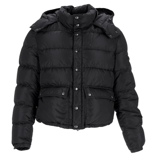 Prada Sport Stepp-Jacke mit Kapuze aus schwarzem Nylon - Image 1