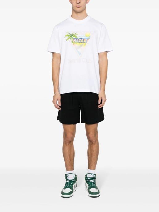 Casablanca Tennis Club Icon bedrucktes T-Shirt in Weiß - Image 3