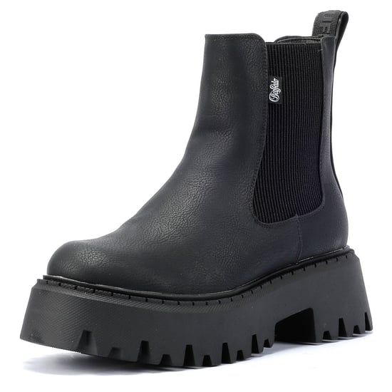 Buffalo Aspen Chelsea Damenlederstiefel In Schwarz - Image 3