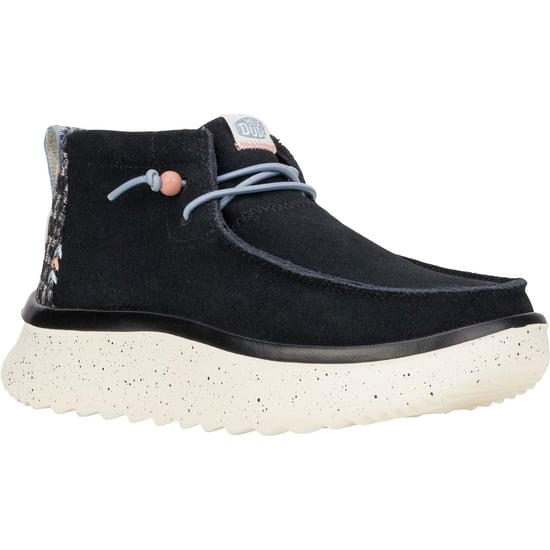 HEYDUDE Wendy Peak Hi Wildleder Damen Schwarz Stiefel - Image 1