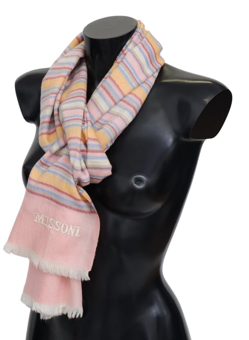 Echarpe unisexe en cachemire multicolore pour hommes Missoni - Image 2