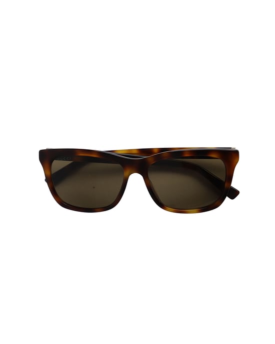 Gucci GG0449S Herren Rechteckige Schildpatt Sonnenbrille aus braunem Acetat - Image 5
