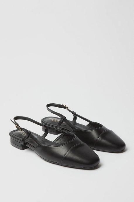Bailey Slingback Soft Square Toecap Flat Pumps
