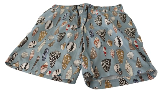 Dolce & Gabbana Hommes Blue Seashell Beachwear Swimwear Shorts - Image 4
