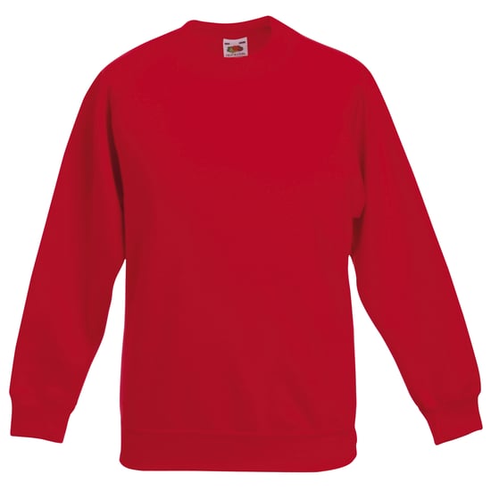 Fruit Of The Loom Kinder Unisex Raglan Ärmel Sweatshirt (2er Pack) (Rot) - Image 1