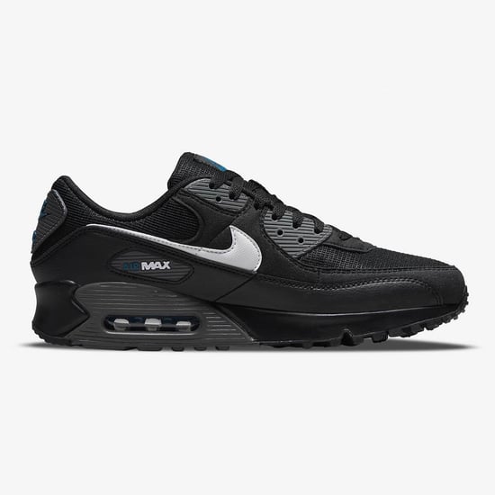 Nike Air Max 90 Herren Turnschuhe in Schwarz/Weiß/Marina/Eisen Grau - Image 2