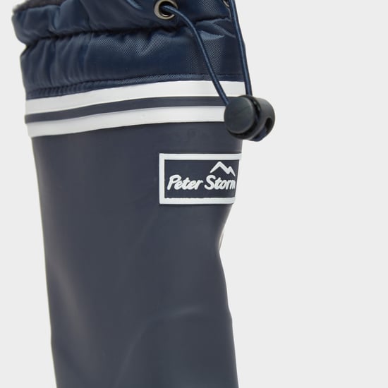 Peter Storm Kids' Waterproof Wellies with Adjustable Fleece Lined Cuff and Grippy Outsole