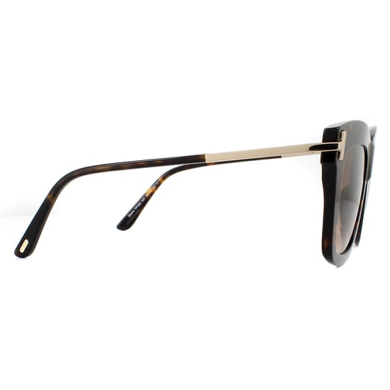 Tom Ford Square Womens Dark Havana Brown Gradient Sonnenbrille - Image 4