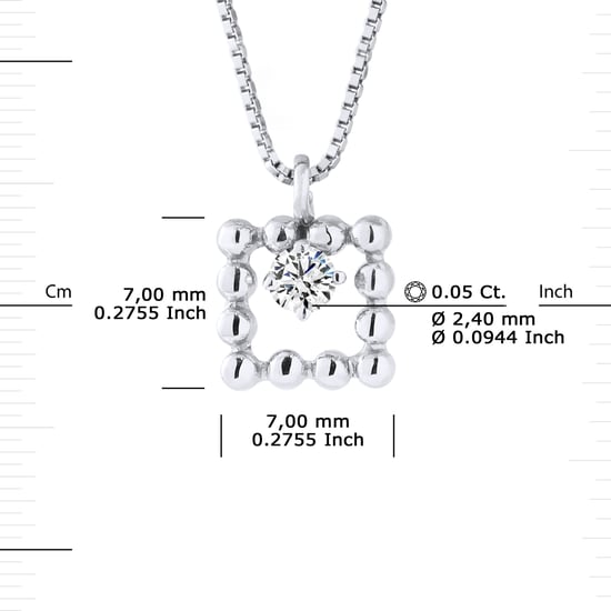 DIADEMA - Necklace with Diamonds - White Gold - Venetian Chain