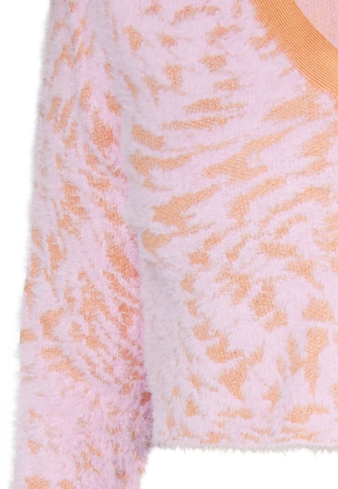 Mymo Strickjacke Damen rosa-orange - Image 3