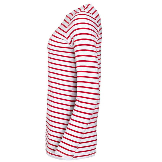 SOLS - "Marine" T-Shirt für Damen Langärmlig (Weiß/Rot) - Image 3