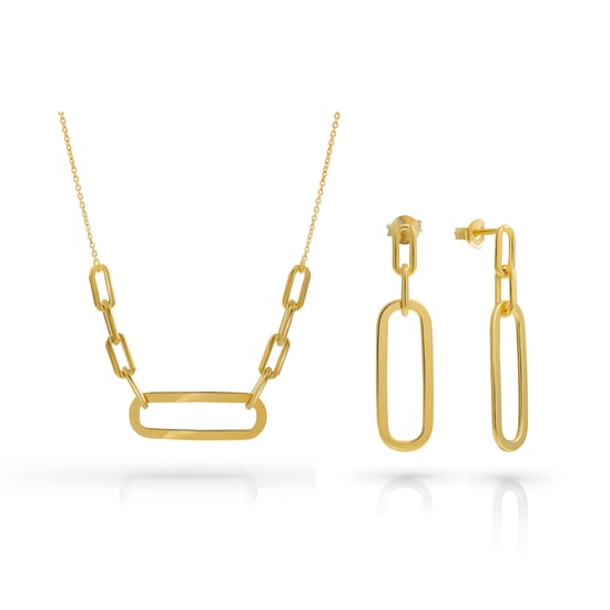 Orphelia 'Essence' Damen-Set aus 925er Sterlingsilber: Halskette + Ohrringe – Gold SET-7560/G - Image 1