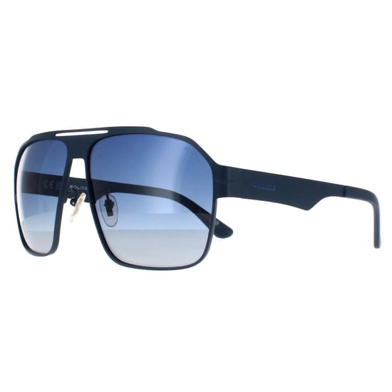 Polizei Pilotenbrille Herren Matte Blau Blauverlauf SPLL08 Summit 1 - Image 1