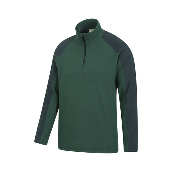 Mountain Warehouse Herren Ashbourne II Half Zip Fleece Top (Khaki Grün) - Image 4