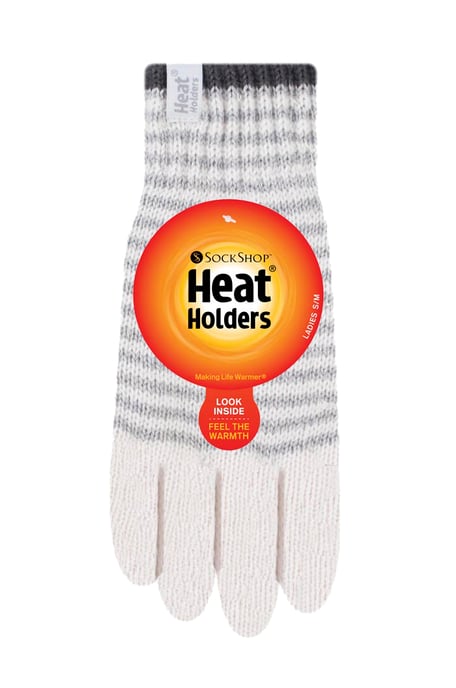 Heat Holders - Gestreifte, mit Fleece gefütterte Thermohandschuhe für Damen - Image 2