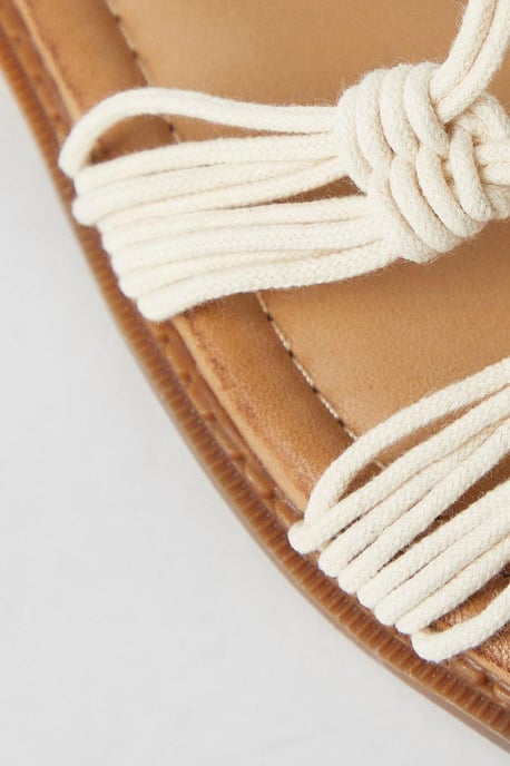 Betty Strappy Macrame Flat Sandals