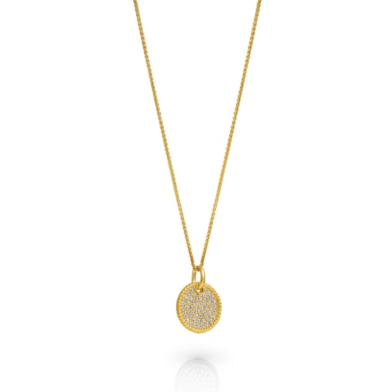 Orphelia 'Bella' Damen 925 Sterling Silber Kette mit Anhänger - Gold ZH-7565/G - Image 1