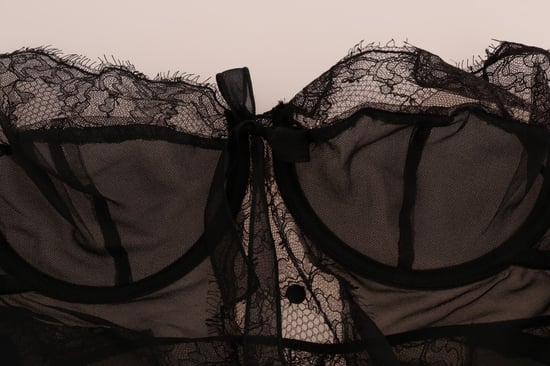 Dolce & Gabbana Damen Schwarzes Seiden-Spitzen-Chemise Lingerie-Oberteil - Image 5