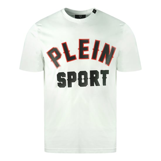 Plein Sport Block Logo Weißes T-Shirt - Image 1