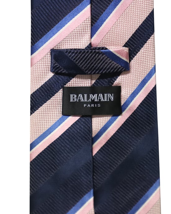 Balmain Gestreifter Krawatte aus mehrfarbigem Seidenstoff - Image 5
