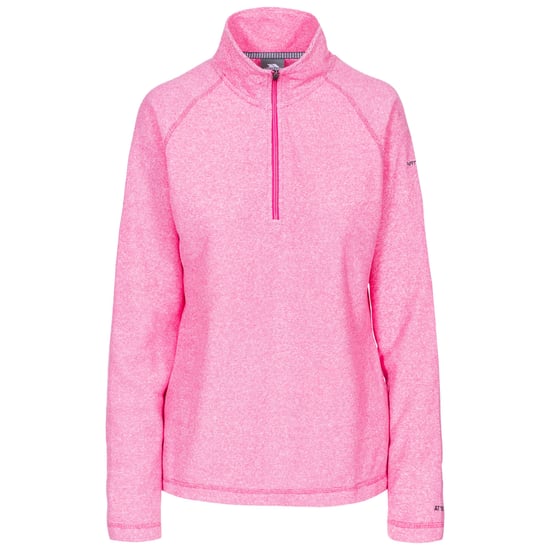 Trespass Damen Fleece-Top Meadows mit Reißverschluss bis zur Brust (Pink) - Image 1