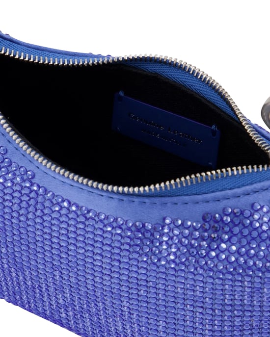 Mini Binder Clip Bag in Strass / Blue