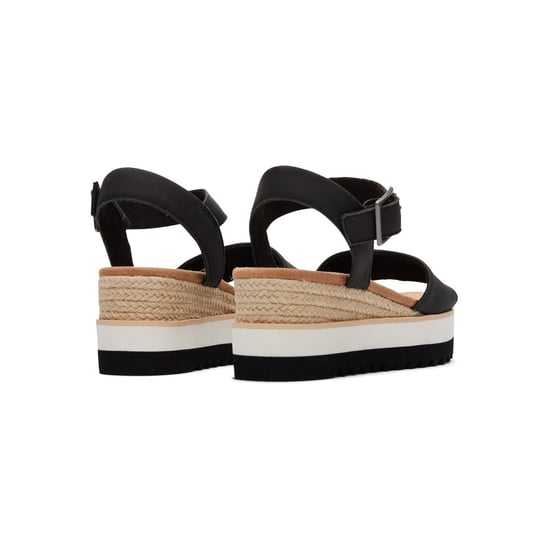 TOMS Diana Leder Women's Schwarze Keile - Image 2