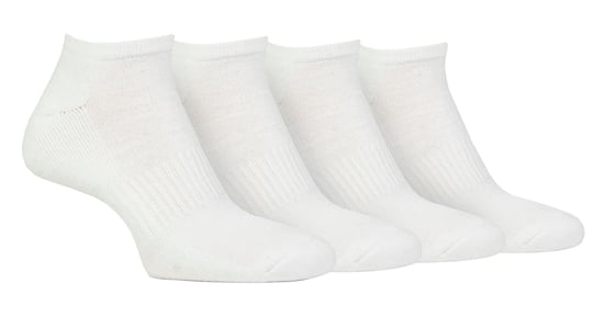 Mens Cushioned Trainer Socken | Jeep | 4 Pack atmungsaktiv gepolstert Low Cut Socken - weiß - Image 1
