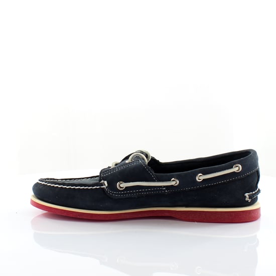 Timberland Classic 2 Eye Navy Suede Leather Lace Up Mens Boat Shoes 6305A