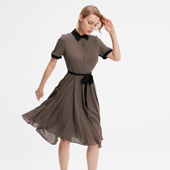 Bedrucktes Hemdkleid mit Druck und kontrastierendem Kragen - Image 1