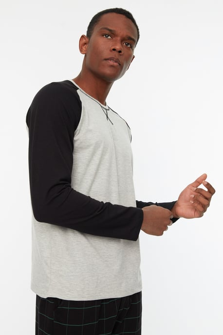 Trendyol Hommes Vélo Collier Pyjama Ensemble - Image 3