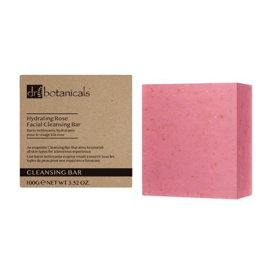 Dr Botanicals Hydrating Rose Gesichtsreinigungsriegel 100g - Image 1