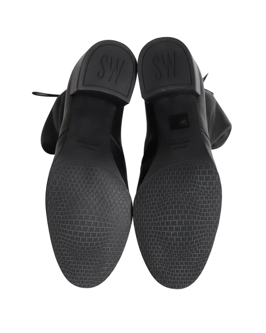 Stuart Weitzman Shorty Knöchelstiefel aus schwarzem Leder - Image 6