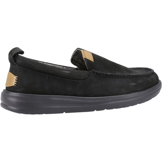 HEYDUDE Wally Grip Moc Leder Herren Schwarz Bootsschuhe - Image 2