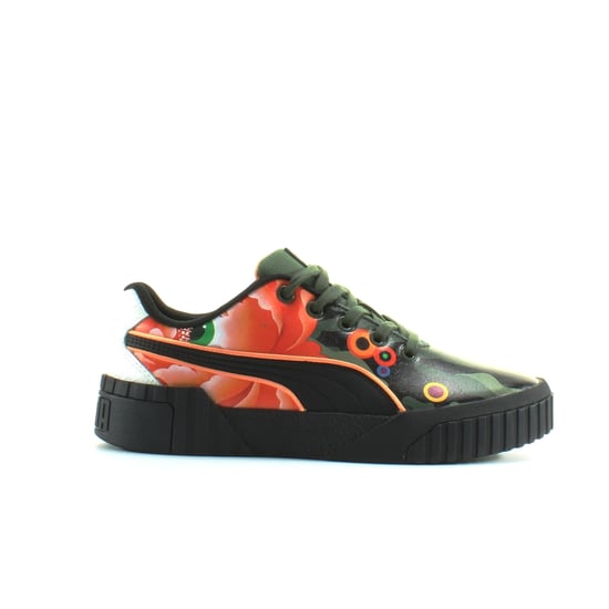 Puma Cali Peonies Camo Sue Tsai Black Low Lace Up Womens Trainers 369388 01