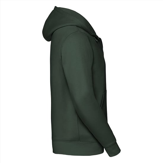 Russell Mens Authentic Full Zip Hooded Sweatshirt / Hoodie (Flasche grün) - Image 2