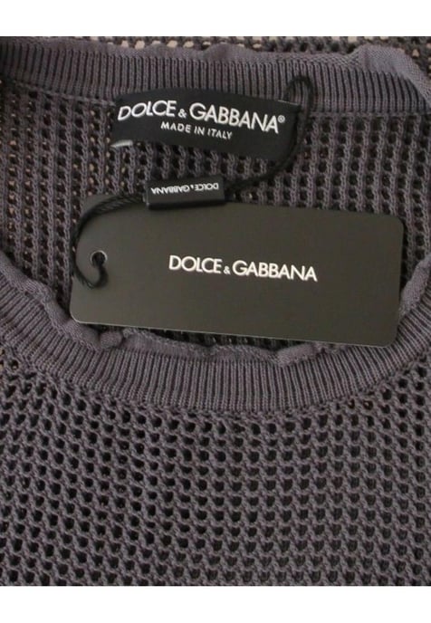 Dolce & Gabbana Herren Lila Laufsteg Netzpullover - Image 4