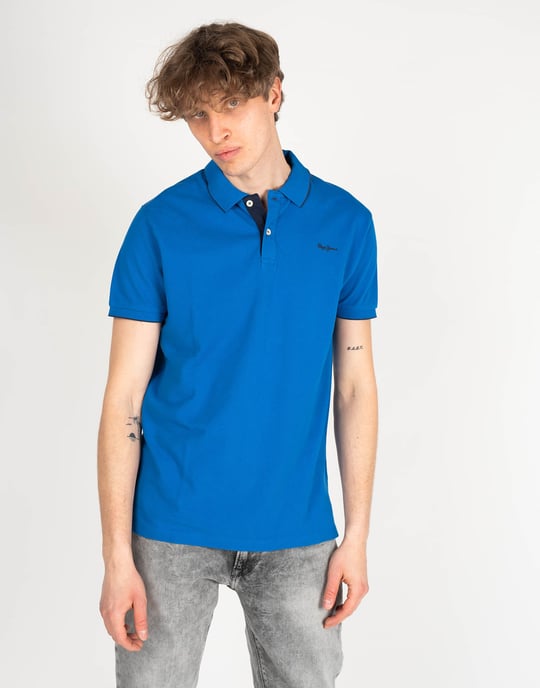 Pepe Jeans Polo Shirt Lucas Men's Blue