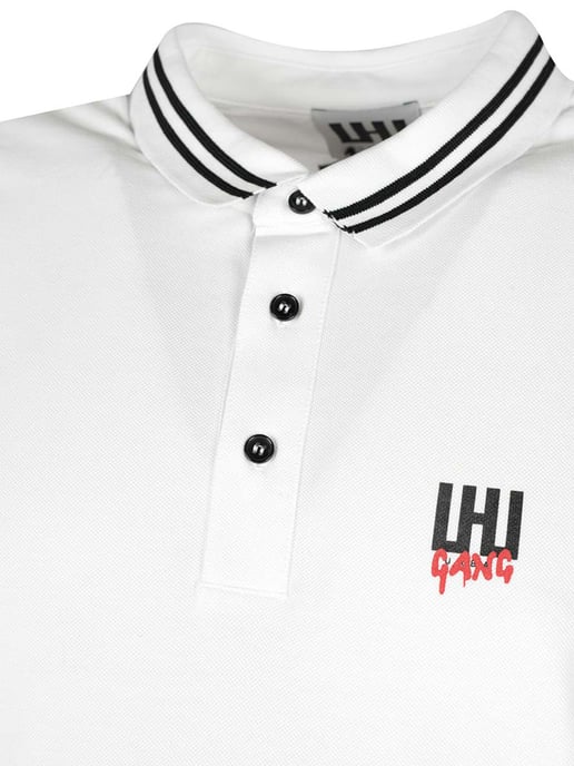 Les Hommes Polo Shirt LHU Gang Men's White
