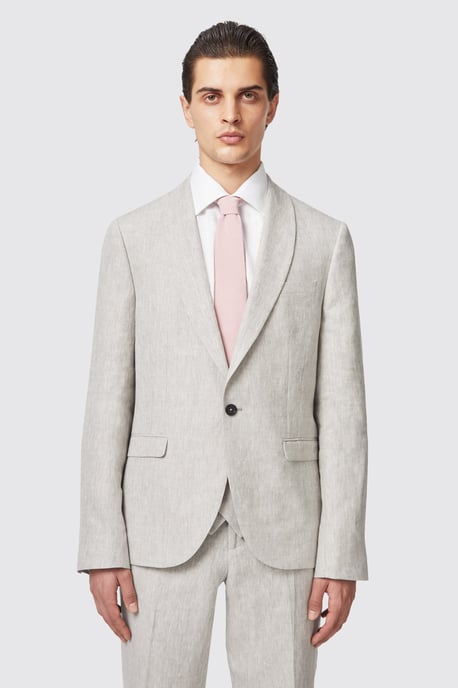 Claremont Slim Fit Stone Linen Jacket