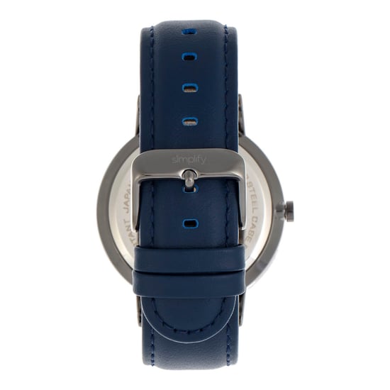 Simplify The 6500 Leather-Band Watch
