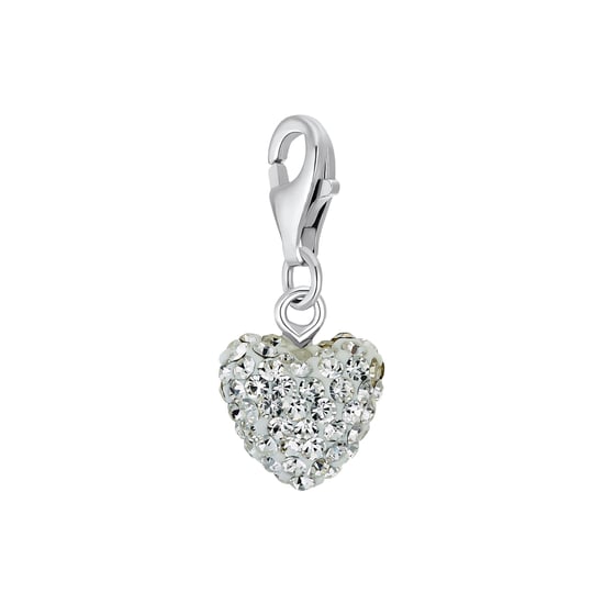 Amor Charm for ladies, 925 Sterling silver, crystal glass | heart