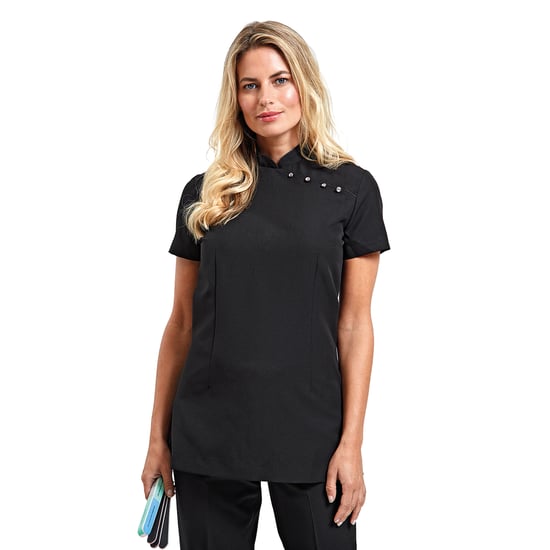 Premier - "Mika" Tunika für Damen kurzärmlig (Schwarz) - Image 2